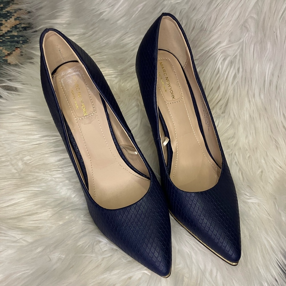 Marc New York Textured Navy Heels